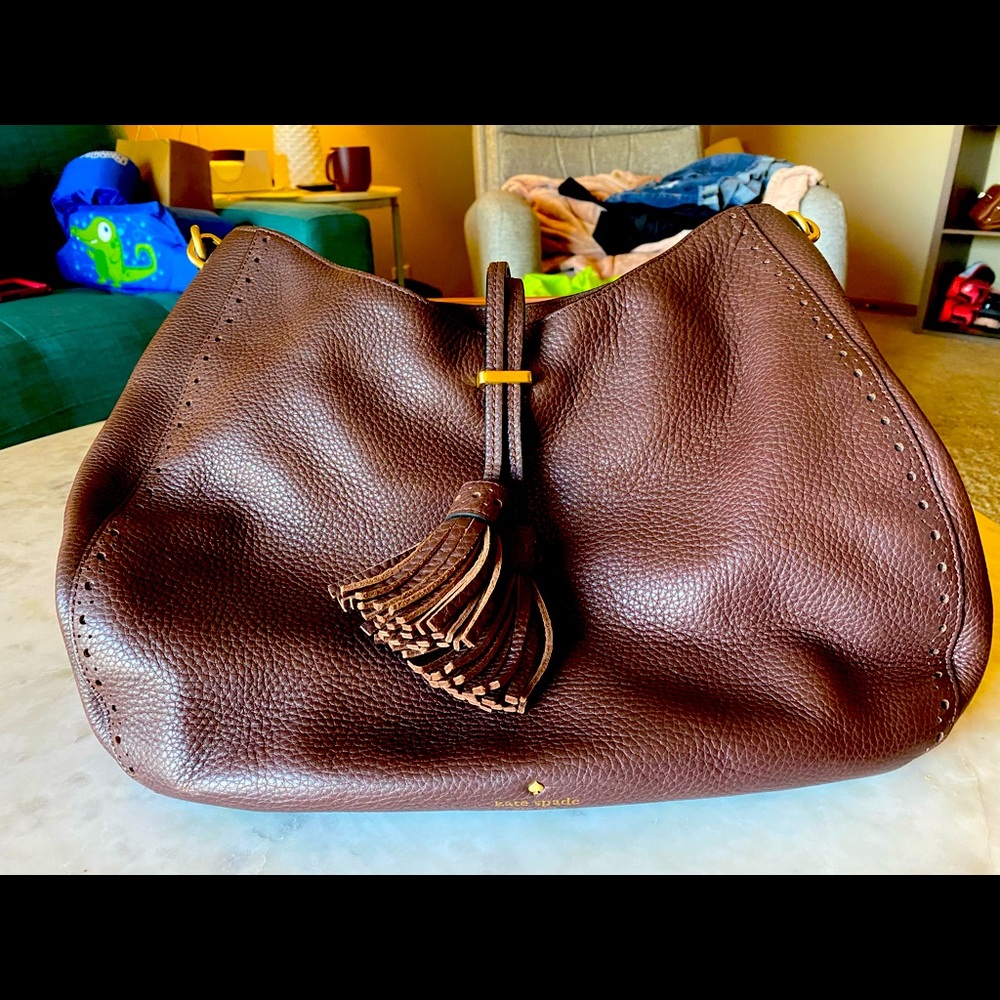 Kate Spade James Street Mason Tassel Brown Hobo Bag